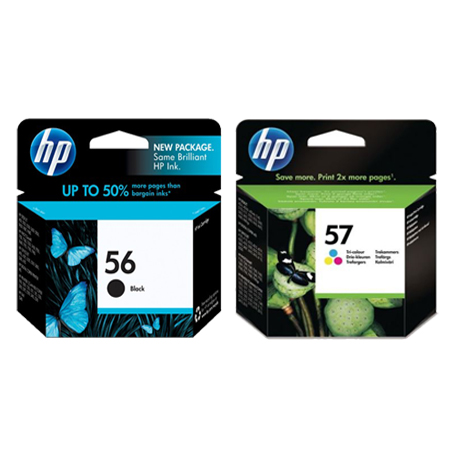 HP 56/57 (SA342AE) Full Set Original Standard Capacity Inkjet Printer Cartridges