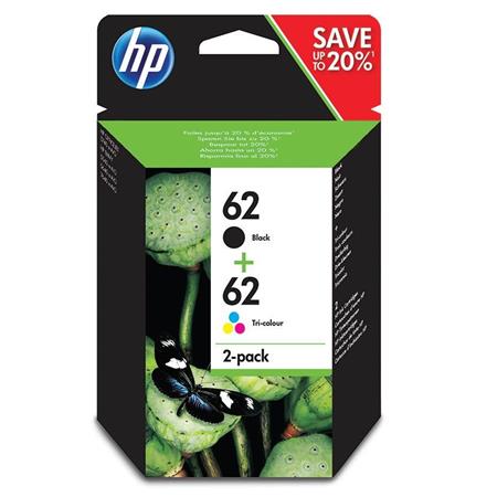 HP 62 Original Black and Colour Ink Cartridge Multipack (N9J71AE)