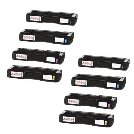 999inks Compatible Multipack Ricoh 407716/19 2 Full Sets Laser Toner Cartridges