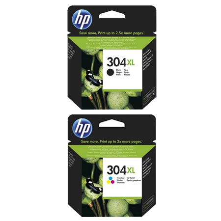 HP 304XL Black/Tri-Colour Original High Capacity Inkjet Printer Cartridges