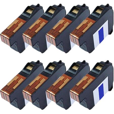999inks Compatible Eight Pack Pitney Bowes DE6128 Blue Inkjet Printer Cartridges
