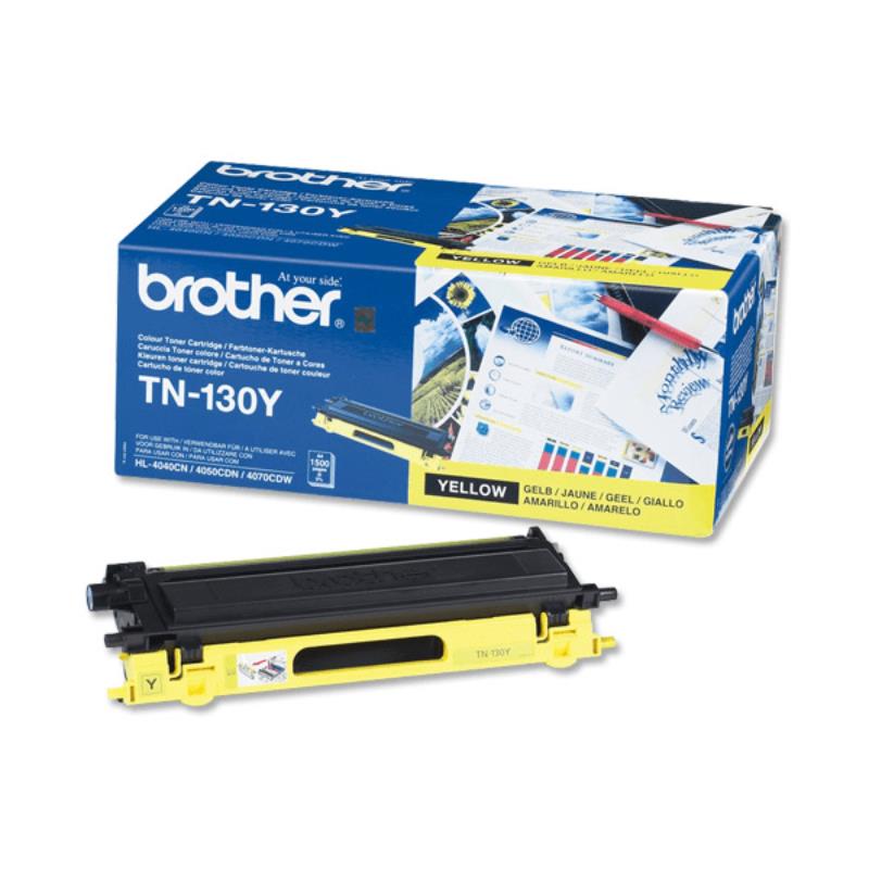 Brother TN130Y Yellow Original Standard Capacity Laser Toner  (TN-130Y)