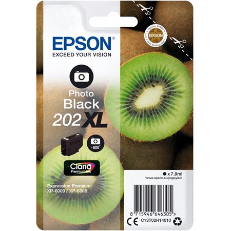 Epson 202XL (T02G14010) Black Original Claria Premium High Capacity Ink Cartridge (Kiwi)