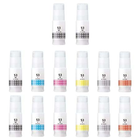 999inks Compatible Multipack Canon GI-53BK/R 2 Full Sets + 2 FREE Black Inkjet Printer Cartridges