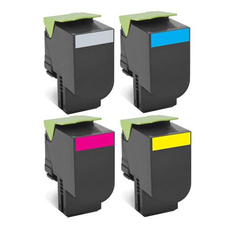 999inks Compatible Multipack Lexmark 80C2HK0/Y0 1 Full Set High Capacity Laser Toner Cartridges