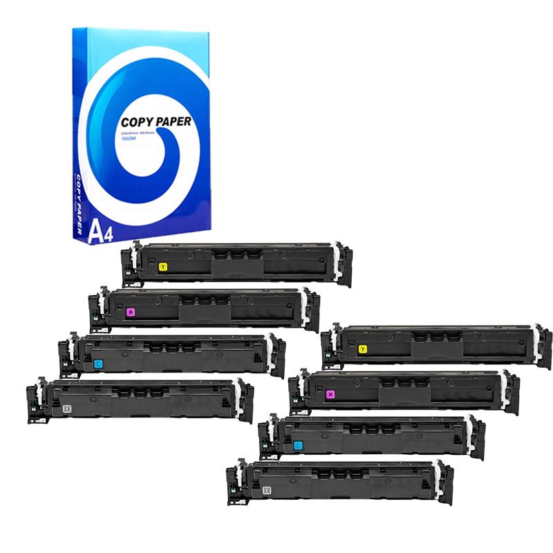Compatible Multipack HP 220A 2 Full Sets Standard Capacity Laser Toner Cartridges + Free Paper