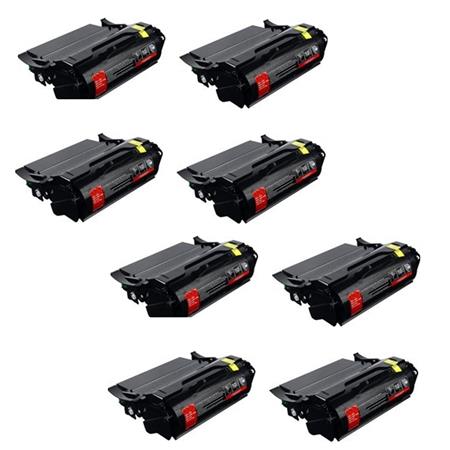 999inks Compatible Eight Pack Lexmark X651H21E Black High Capacity Laser Toner Cartridges