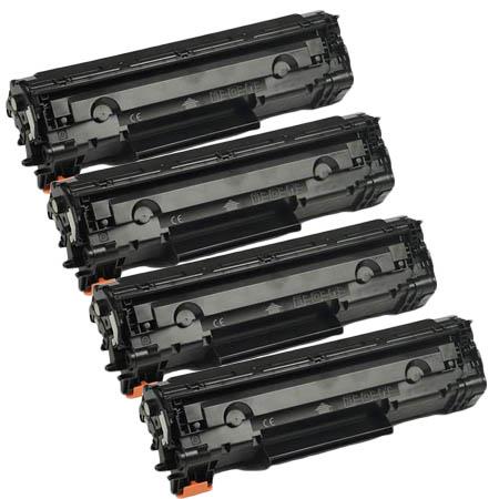 999inks Compatible Quad Pack Canon 726 Black Laser Toner Cartridges