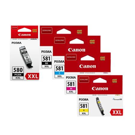 Canon PGI580XXL/CLI581XXL Full Set Extra High Capacity Original Inkjet Printer Cartridges