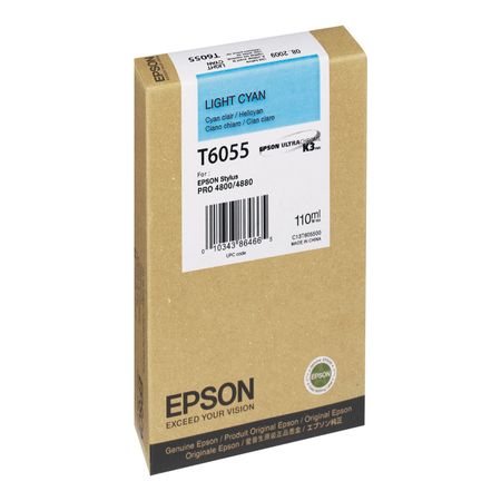Epson T6055 Light Cyan Original Standard Capacity Ink Cartridge (T605500)