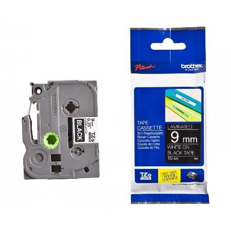 Brother TZe-325 Original P-Touch Label Tape ( 9mm x 8m) White On Black
