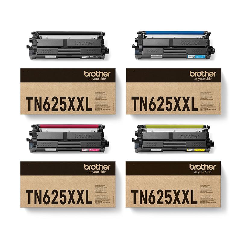 Brother TN625XXLBK/Y Full Set High Capacity Original Toner Cartridges