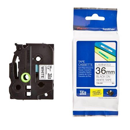 Brother TZe-261 Original P-Touch Label Tape (36mm x 8m) Black On White