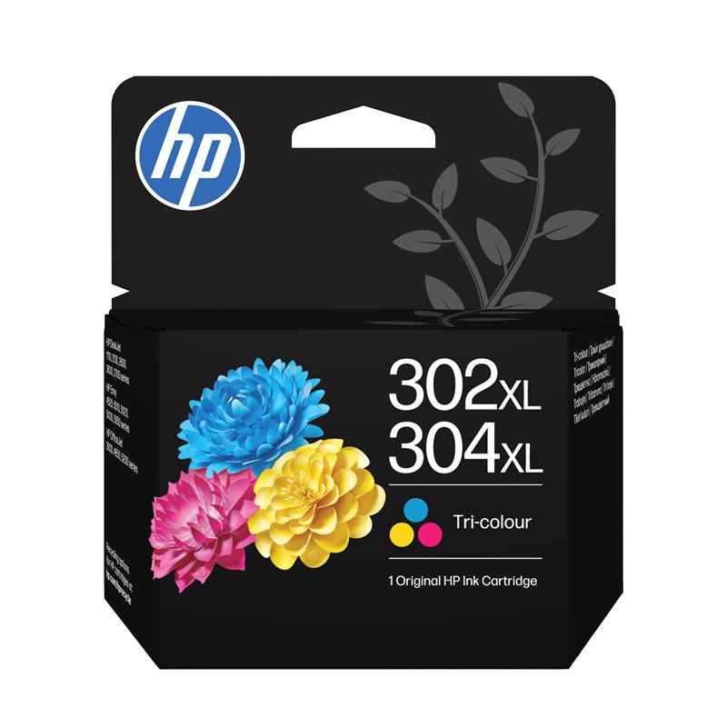 HP 302XL/304XL Tri-Colour Original High Capacity Ink Cartridge (B7RT8AE)