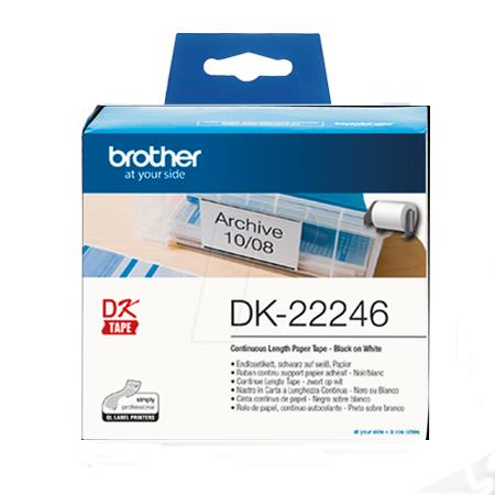 Brother DK-22246 Original Continuous Label Tape (103mm x 30.48m) Black on White