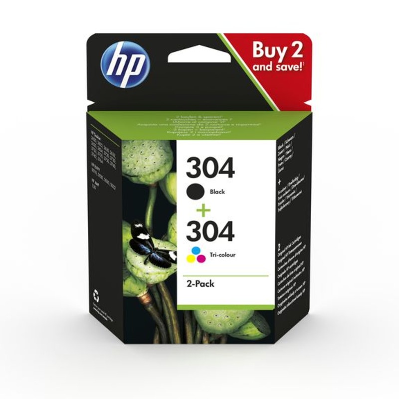 HP 304 (3JB05AE) Original Black and Colour Ink Cartridge Multipack