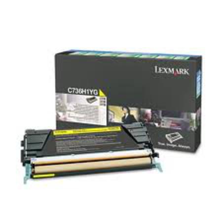 Lexmark  C736H1YG Original Yellow High Capacity Return Program Toner Cartridge