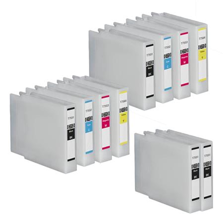 999inks Compatible Multipack Epson T7551 2 Full Sets + 2 FREE Black Inkjet Printer Cartridges