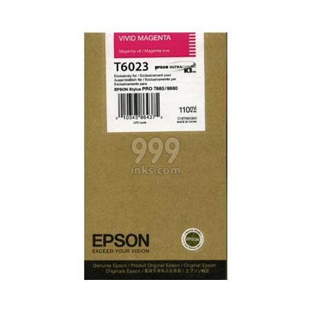 Epson T6023 Vivid Magenta Original Standard Capacity Ink Cartridge (T602300)