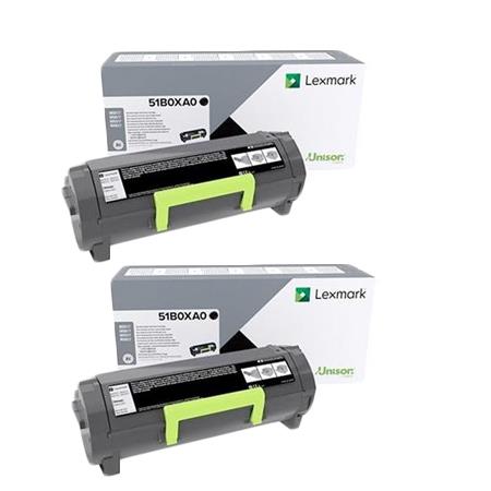 Lexmark 51B0XA0 Black Original Extra High Capacity Laser Toner Cartridge Twin Pack