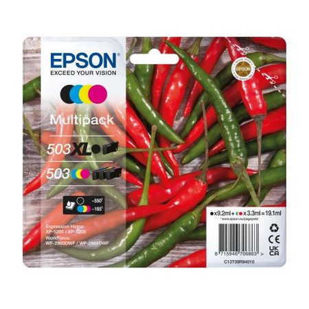 Epson 503XL (T09R94010) Original High Capacity Ink Cartridge Multipack (Chillies)