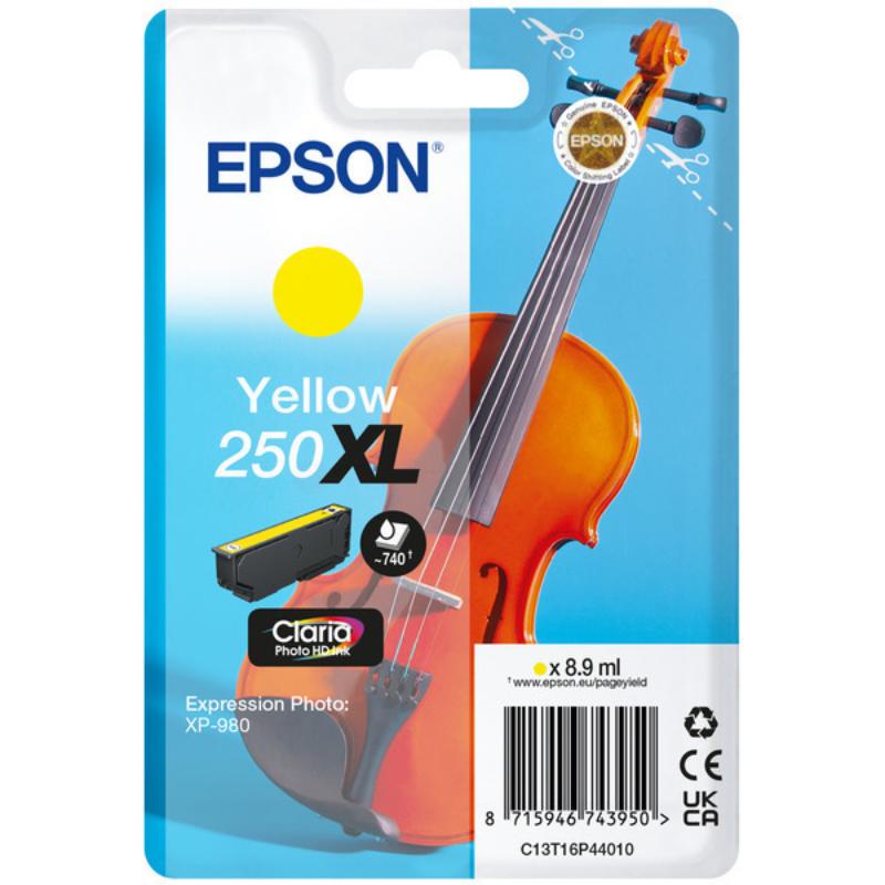 Epson 250XL (T16P44010) Yellow Original High Capacity Ink Cartridge (Violin)