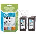 HP 339 Black Twinpack OriginalInkjet Print Cartridge with Vivera Ink (C9504EE)