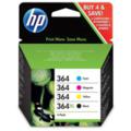 HP 364XL Original Black High Capacity and Standard Capacity Colours Multipack