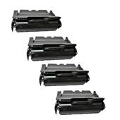 999inks Compatible Quad Pack Lexmark X644H21E Black High Capacity Laser Toner Cartridges