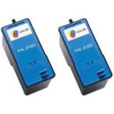 999inks Compatible Twin Pack Dell JF333 Tri-Colour Inkjet Printer Cartridges