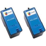 999inks Compatible Twin Pack Dell JF333 Tri-Colour Inkjet Printer Cartridges
