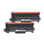 999inks Compatible Twin Pack Brother TN2510XXL Black High Capacity Laser Toner Cartridges