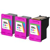 999inks Compatible Tri-Colour HP 304XL High Capacity Inkjet Multipack (3 Tanks + 1 Printhead)