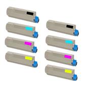 999inks Compatible Multipack OKI 46507613/16 2 Full Sets Laser Toner Cartridges