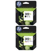 HP 302XL Black/Tri-Colour Original High Capacity Inkjet Printer Cartridges