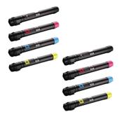 999inks Compatible Multipack Dell 593-10873/75-78 2 Full Sets High Capacity Laser Toner Cartridges