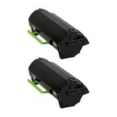 999inks Compatible Twin Pack Lexmark 25B3079 Black Standard Capacity Laser Toner Cartridges