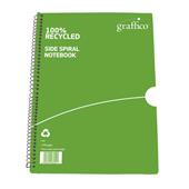 Graffico Recycled Spiral Bound A5 Notebook Feint Ruled 100 Pages