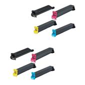 999inks Compatible Multipack Konica Minolta TN313K/Y 2 Full Sets Laser Toner Cartridges
