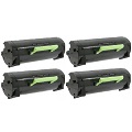 999inks Compatible Quad Pack Lexmark 60F0HA0 Black High Capacity Laser Toner Cartridges
