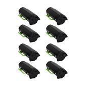 999inks Compatible Eight Pack Lexmark 25B3079 Black Standard Capacity Laser Toner Cartridges