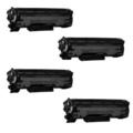 999inks Compatible Quad Pack Canon 725 Black Laser Toner Cartridges