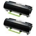 999inks Compatible Twin Pack Lexmark 602 Black Laser Toner Cartridges
