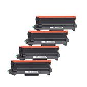 999inks Compatible Quad Pack Brother TN2510XXL Black High Capacity Laser Toner Cartridges
