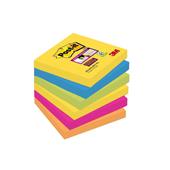 Post-it Super Sticky Notes 76x76mm 90 Sheets Carnival Colours (Pack 6)