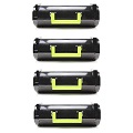 999inks Compatible Quad Pack Lexmark 602X Black Laser Toner Cartridges
