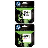 HP 301XL Black/Tri-Colour Original High Capacity Inkjet Printer Cartridges