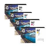 HP 866/867 (3ED91A/94A) Full Set Original High Capacity PageWide Ink Cartridges