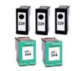 999inks Compatible Multipack HP 339/344 2 Full Sets + 1 Extra Black Inkjet Printer Cartridges