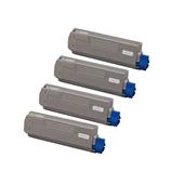 999inks Compatible Multipack Oki 46490605/08BK/Y 1 Full Set High Capacity Laser Toner Cartridges